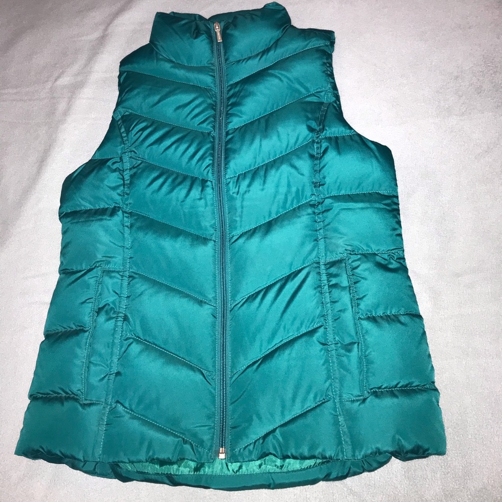 Lands end teal women’s size XS down vest